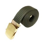 Sarı Metal Tokalı Askeri Kemer