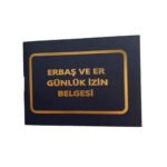 Erbaş ve Er Günlük İzin Belgesi