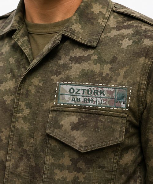 AS-Yİ-07 TSK Nakışlı İstihkam Cırtlı Yaka İsimliği - Görsel 1