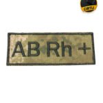⚓ Denizci Nakışlı AB Rh + Kan Grubu Arması (10x4 cm)