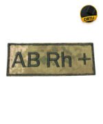 ⚓ Denizci Nakışlı AB Rh + Kan Grubu Arması (10x4 cm)