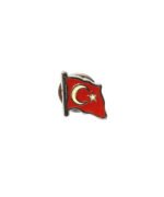 Dalgalı Türk Bayrağı Yaka Rozeti